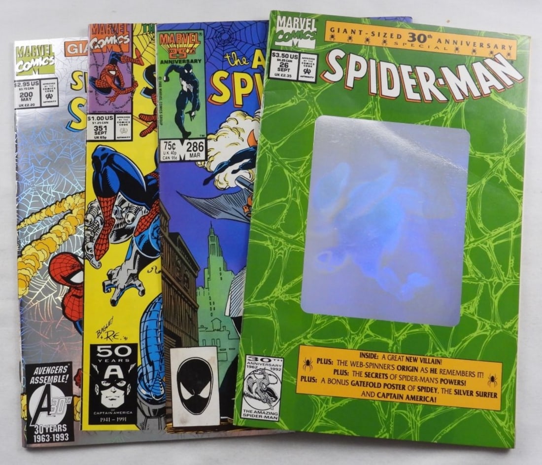 (4) Spider-Man Comics G-VG: (3) Amazing Sider-Man 200, 286, 351. (1) Giant-Sized 30th Anniversary Special 26