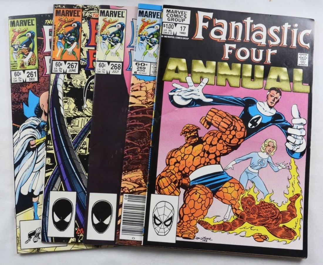 (5) Mixed Fantastic Four Comics VG: Numbers: 17, 261,267,268, & 269