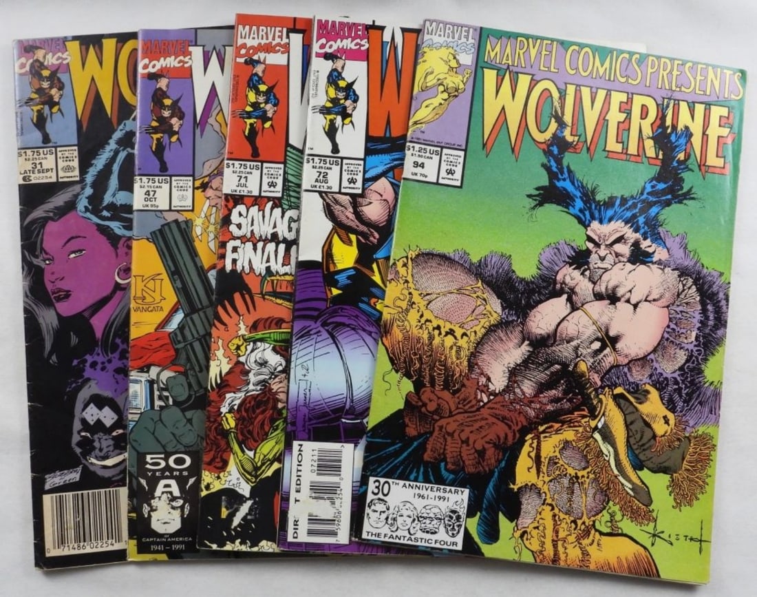 (5) Wolverine Comics G-VG (1 of 3)