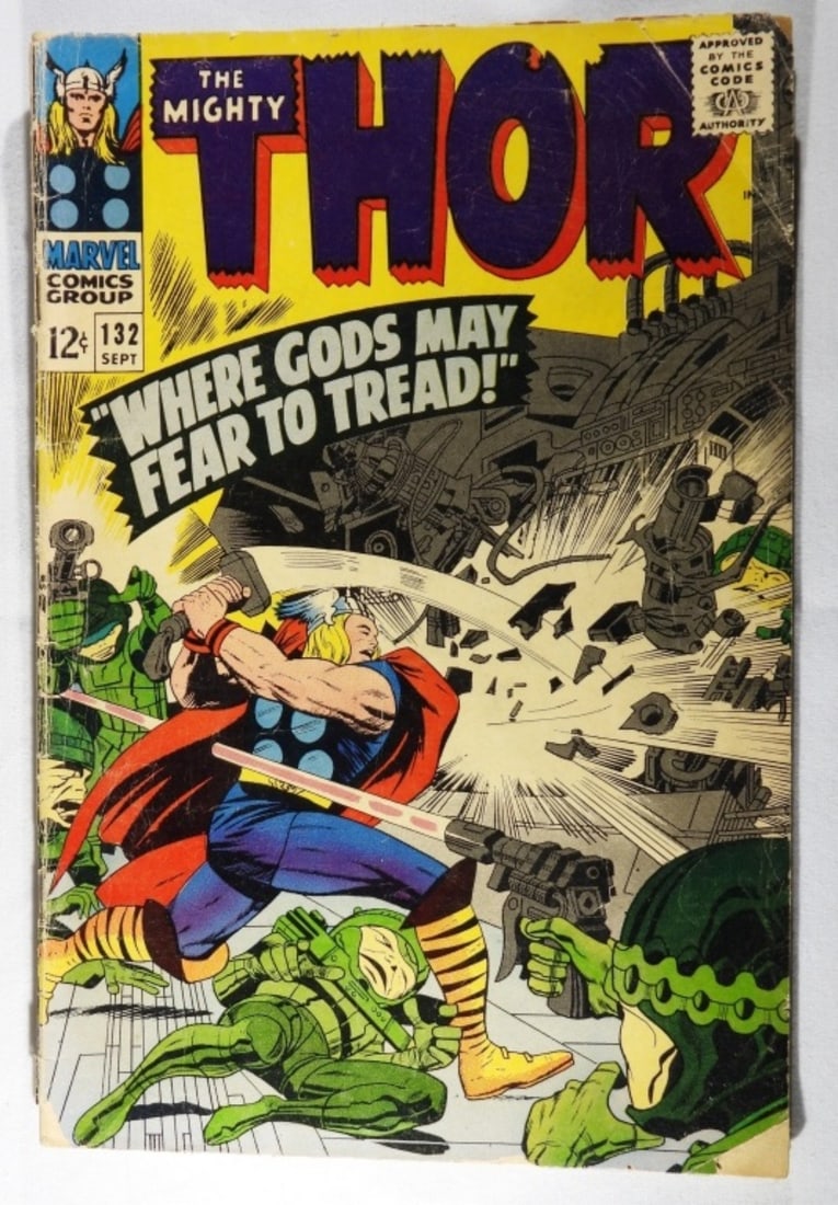 Marvel The Mighty Thor #132 1966: G. Has a bit missing along the bottom of the cover