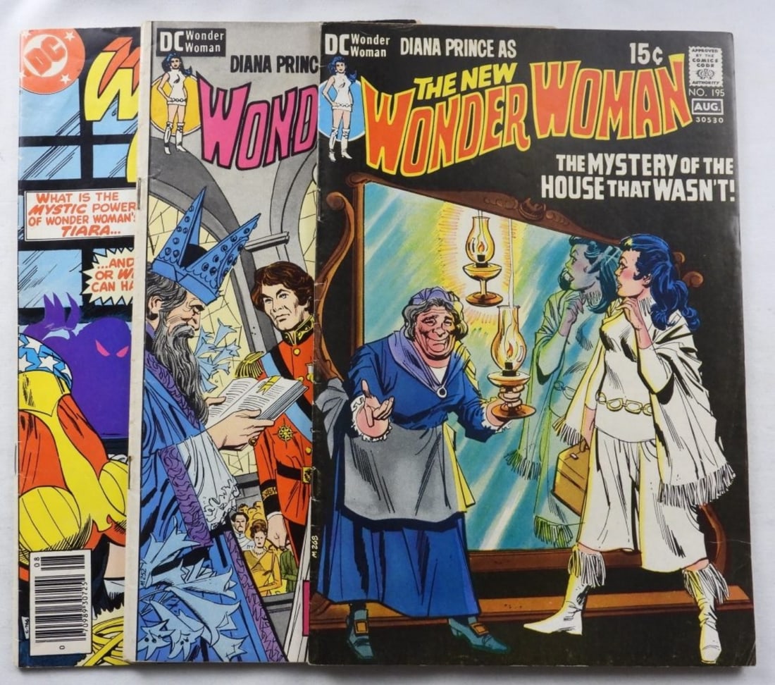 (3) DC Wonder Woman Comics: #'s 194, 195, & 246