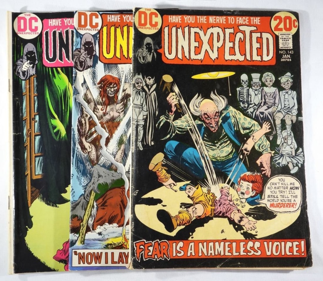 (3) DC Unexpected #141-143 1972 & 1973: Dive into fear!