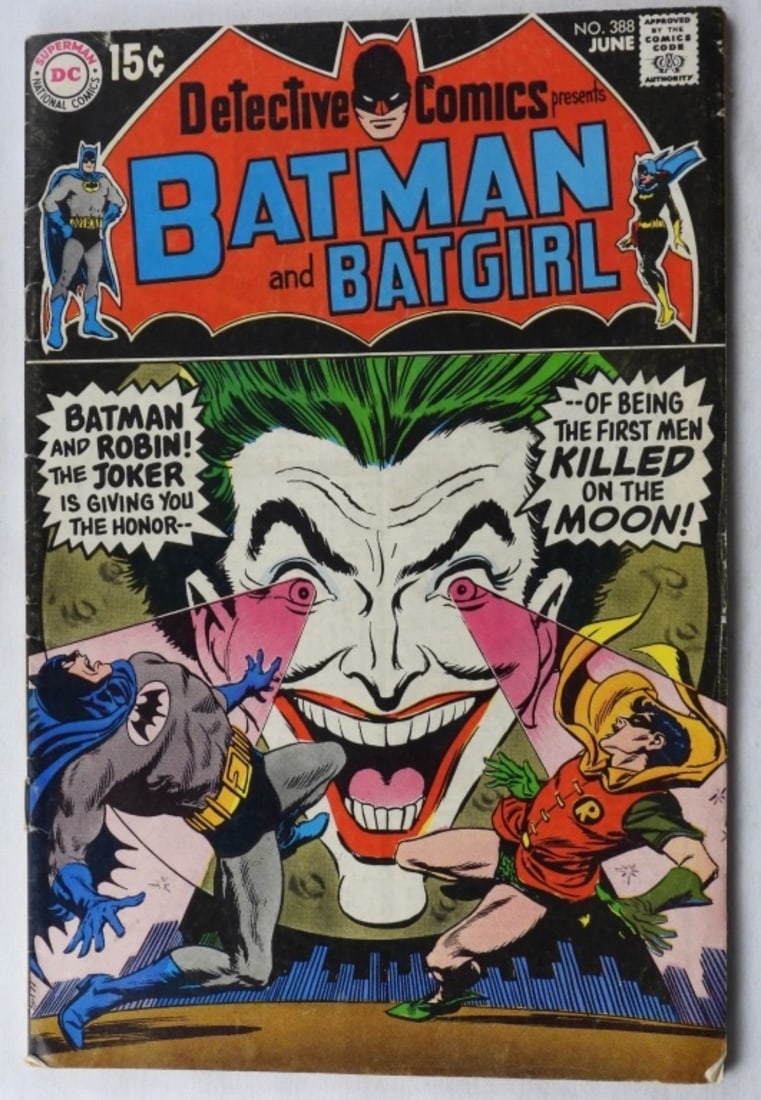 Detective Comics Batman / Batgirl: #388 1969 DC Comics Classic Joker Cover GD