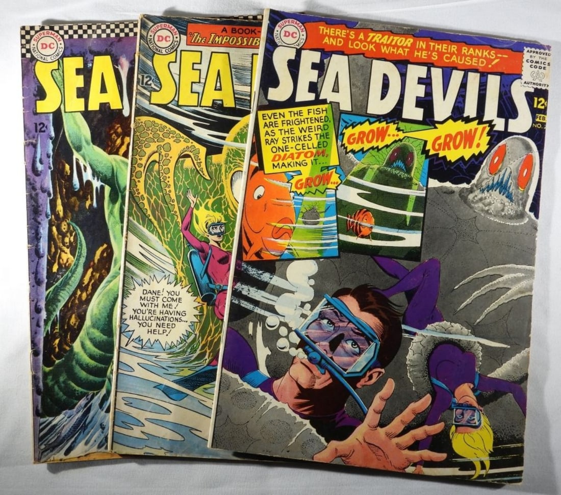 (3) DC Sea Devils Silver Age Comics (1 of 3)