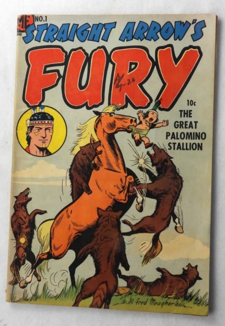 Magazine Enterprises Straight Arrow's Fury VG: Number: 1 1954 (there is some writing on the cover
