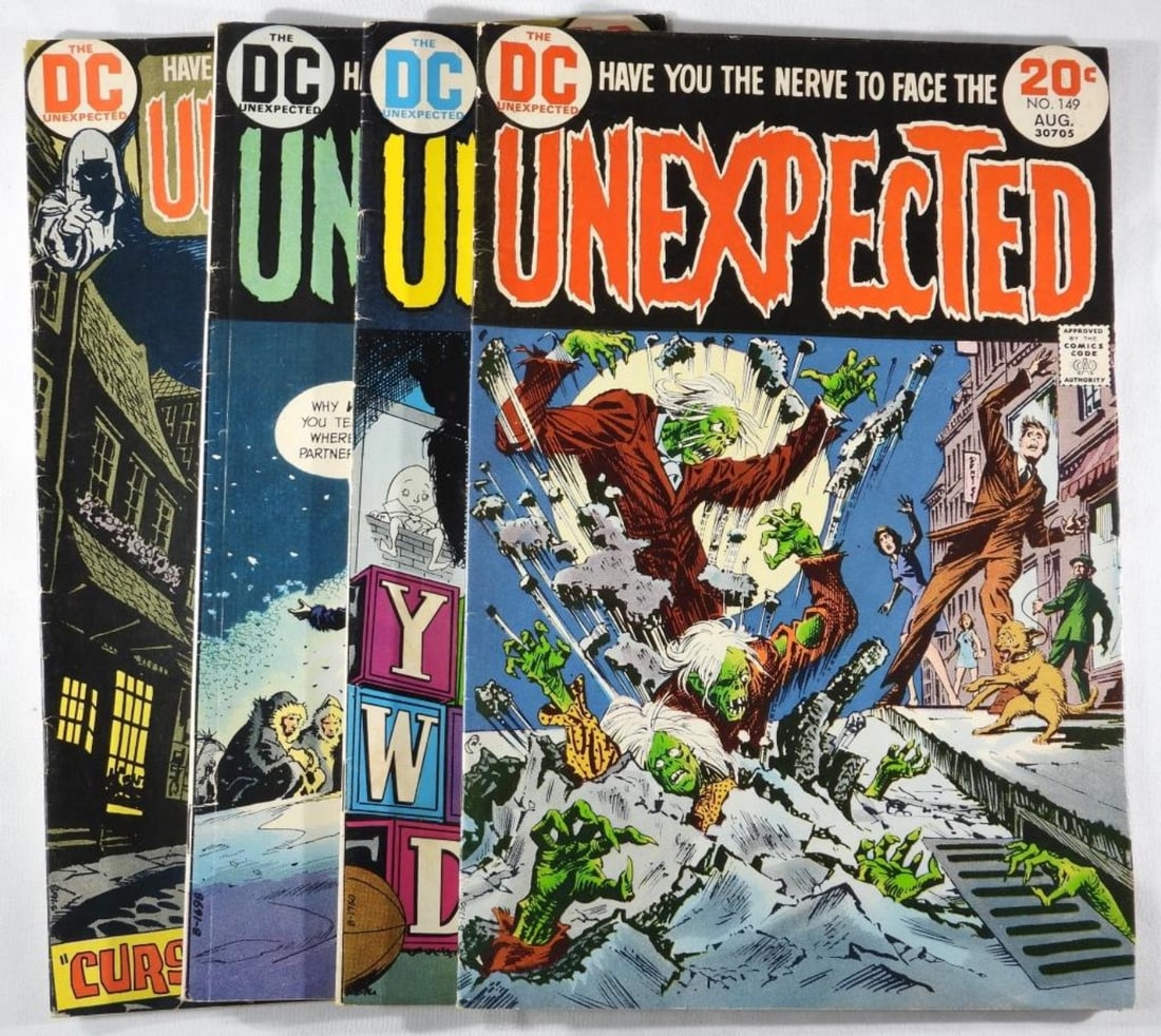 (4) DC Unexpected 1973 #144, 147, 148, & 149: Bright bronze age comics