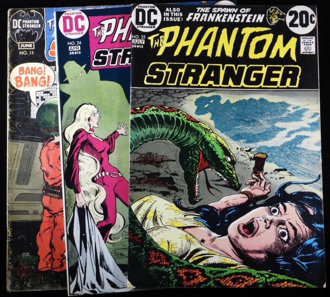 (3) DC The Phantom Stranger Bronze Age: #13 (Has some wear.), 24, & 25