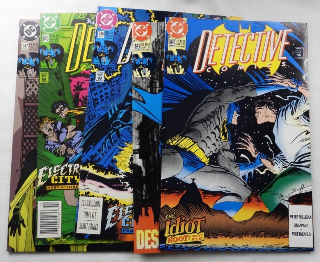 (5) DC Detective Comics: #'s 640, 641, 645, 646, & 647 Modern NM