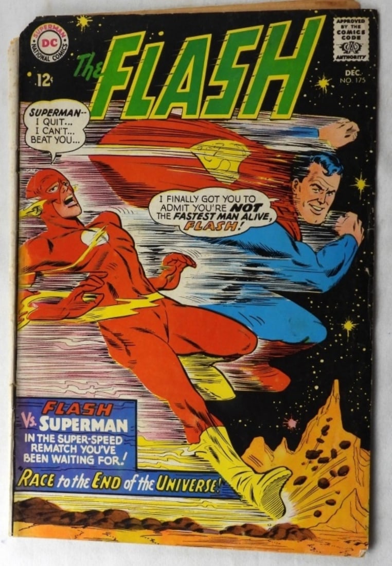 1968 The Flash #175: Low Grade Missing Corner great filler comic