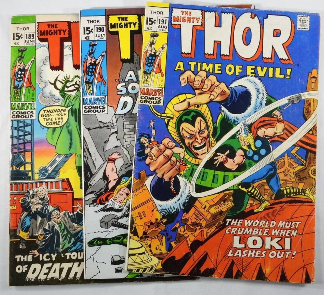 (3) Marvel The Mighty Thor #189-191 VG (1 of 3)