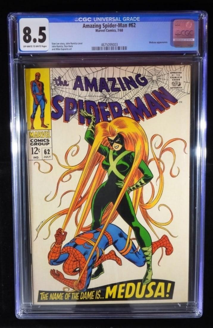 Graded The Amazing Spider-Man #62: CGC Graded 8.5 With off-white to white pages
