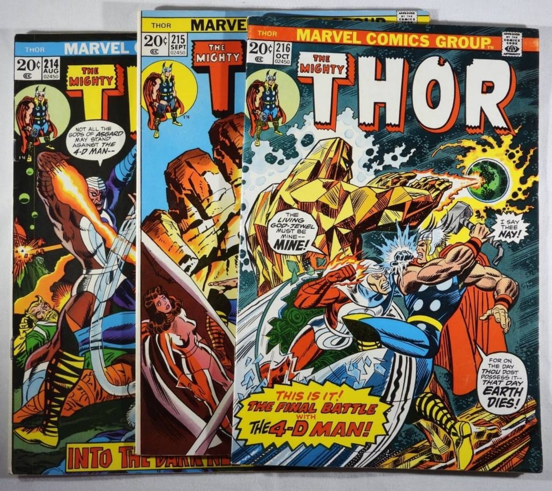 (3) Marvel 1973 The Mighty Thor #214-216 (1 of 3)