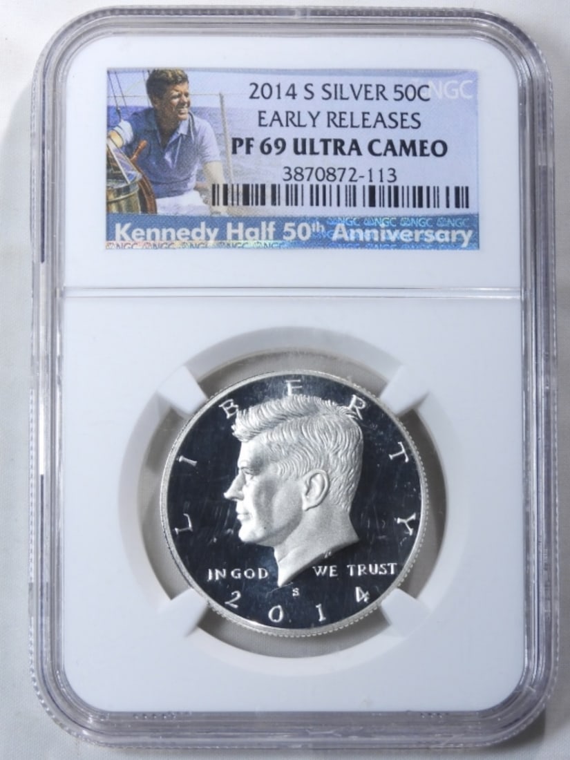 2014-S Silver Kennedy, NGC PF-69 Ultra Cameo: Early Releases