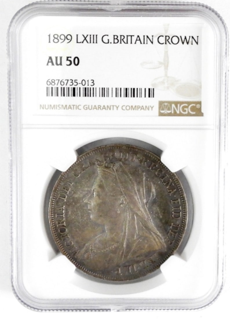 1899 LXIII G.Britain Crown NGC AU50: Classic coin