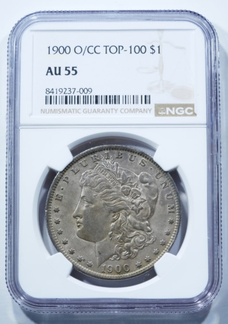 1900-O/CC Morgan Dollar, NGC AU-55: Top 100