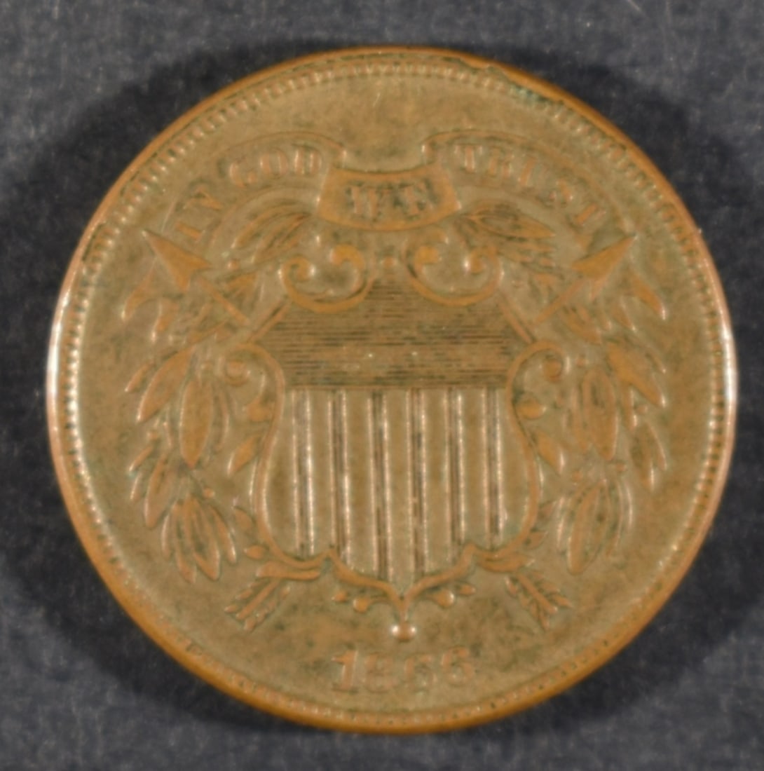 1866 Two Cent Piece: Bid with Vintage Auctions!