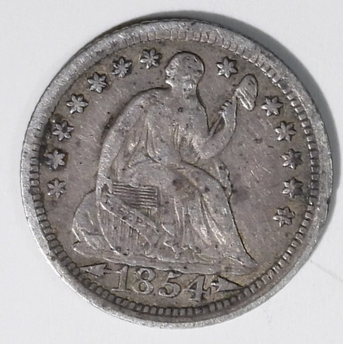 1854 Liberty Seated Half Dime: Visit us on Facebook!