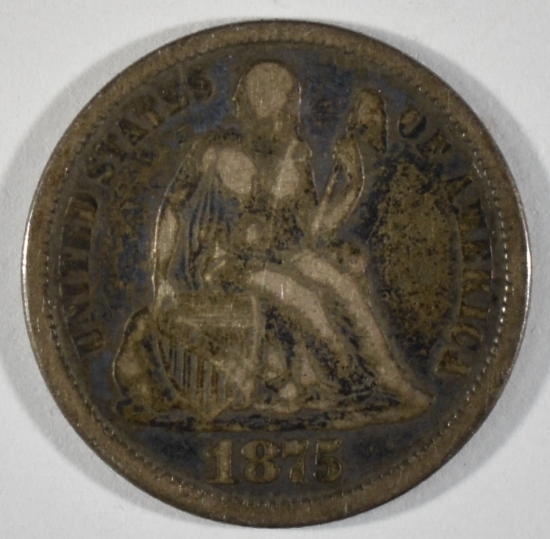 Love Token on 1875 Seated Dime: Top-rated online Auction House.