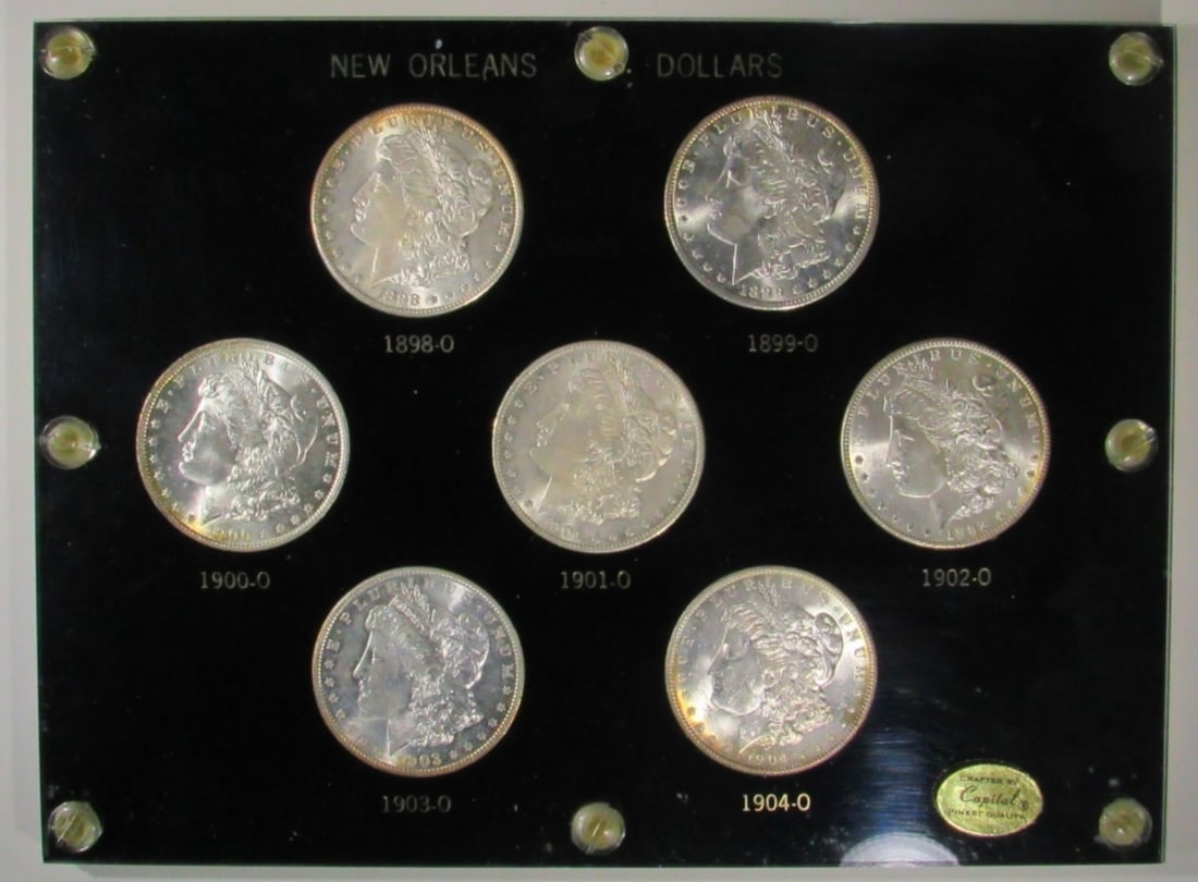 New Orleans Minted Morgan Dollars, 1898-1904: Includes key date 1903-O, Nice Set