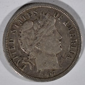 1907-O Barber Dime