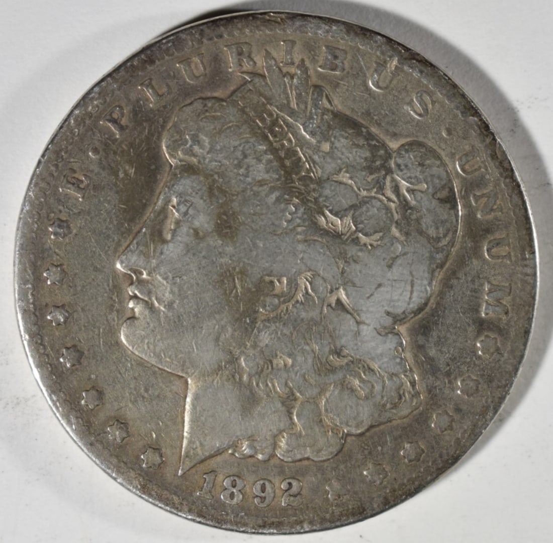 1892-CC Morgan Dollar: Check us out on our new site www.Live.vintageauctionsonline.com