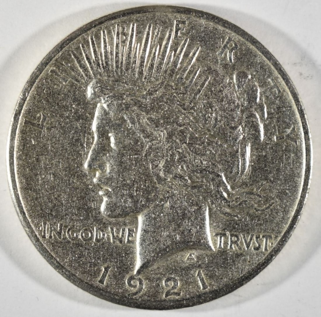 1921 Peace Dollar: Check us out on our new site www.Live.vintageauctionsonline.com