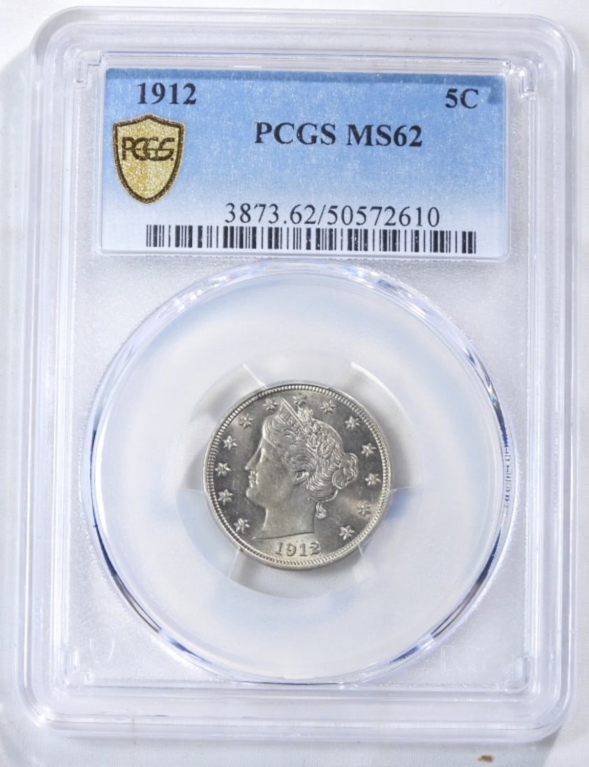 1912 "V' Nickel, PCGS MS-62: Shop Now!