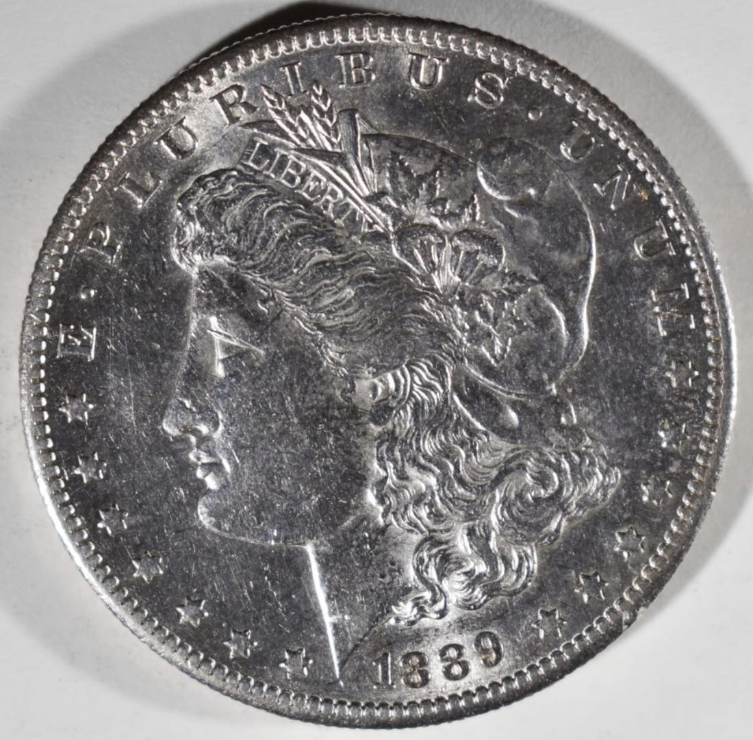 1889-S Morgan Dollar: Follow us on Facebook, Instagram, X, and TikTok.
