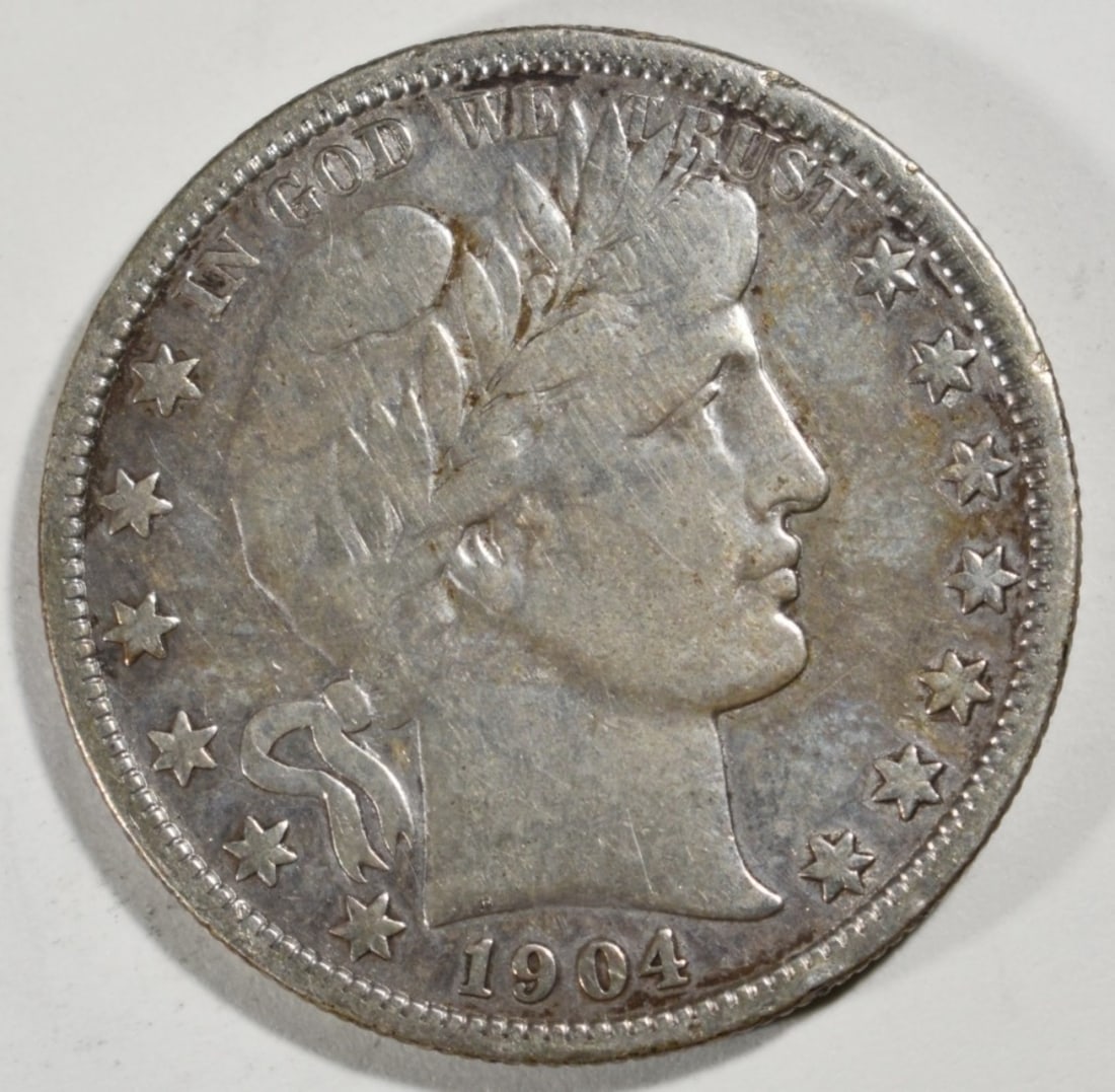 1904-S Barber Half Dollar: Bid live now!