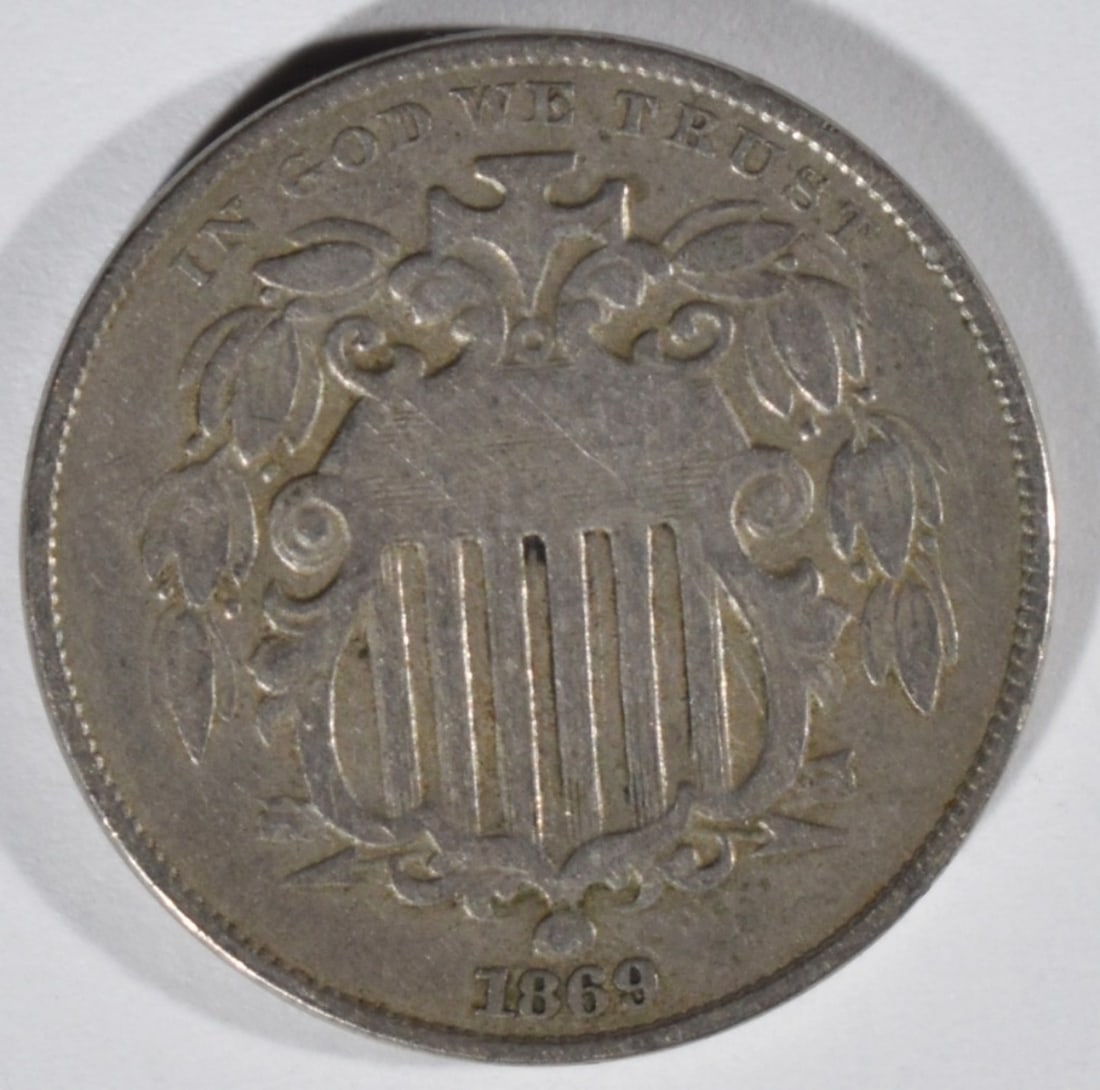 1869 Sheild Nickel: Top-rated online Auction House.