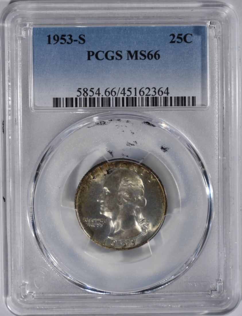 1953-S Washington Quarter, PCGS MS-66: Top-rated online Auction House.