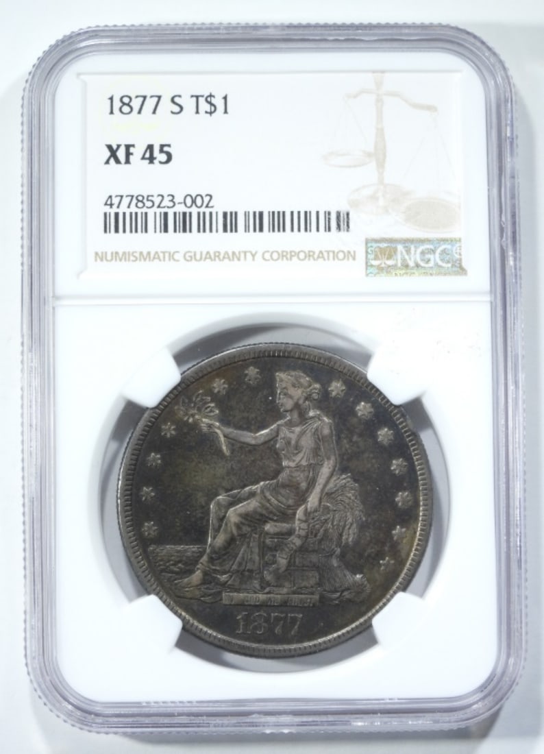 1877-S Trade Dollar NGC XF45: Check out our new site @ live.vintageauctionsonline.com