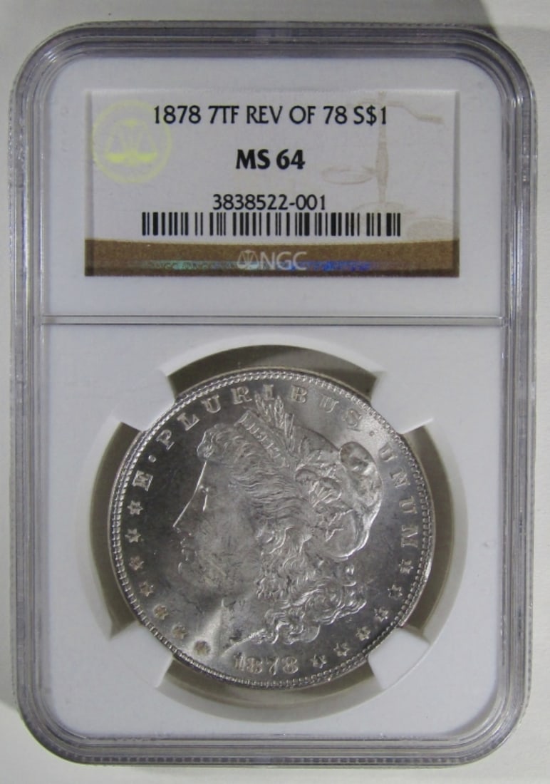 1878 7TF Rev 78 Morgan Dollar, NGC MS-64 (1 of 2)