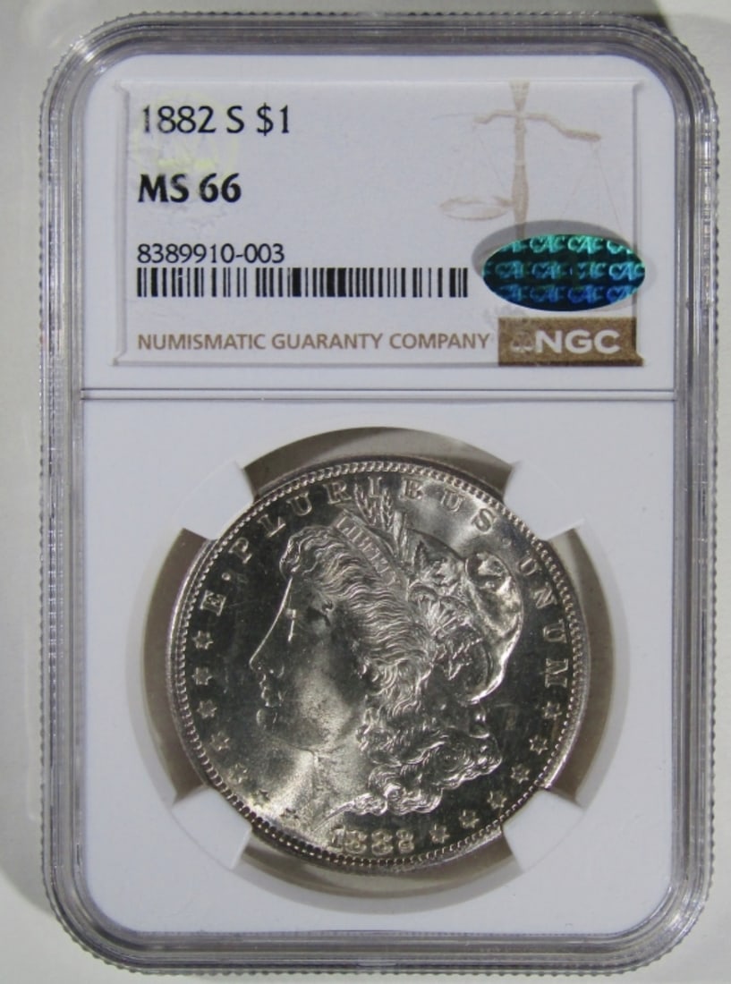 1882-S Morgan Dollar, NGC MS-66 CAC (1 of 2)