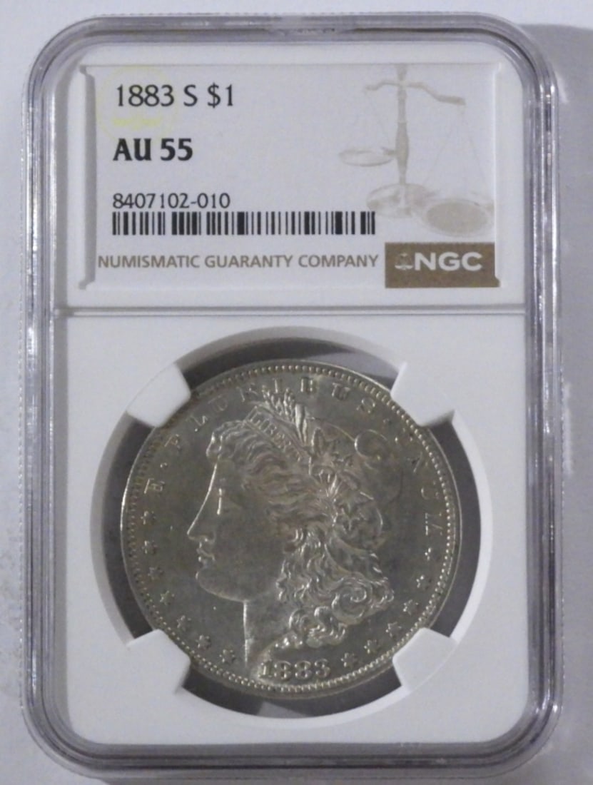 1883-S Morgan Dollar, NGC AU-55 (1 of 2)