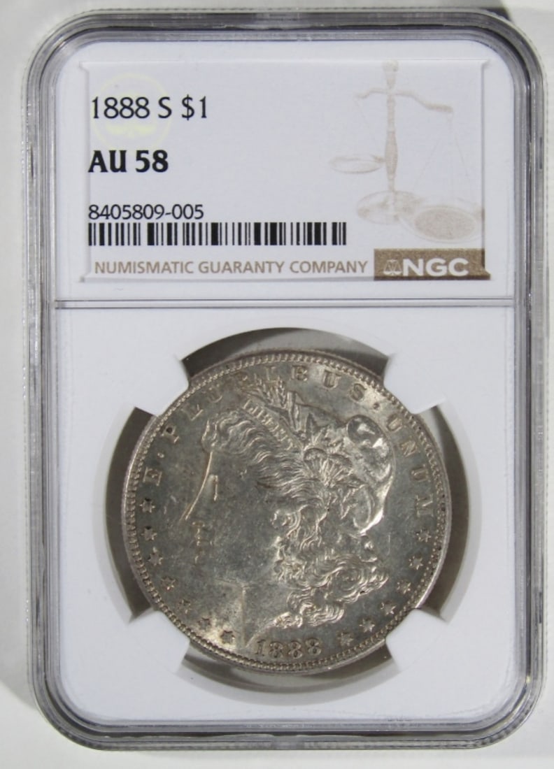 1888-S Morgan Dollar, NGC AU-58: Top-rated online Auction House.