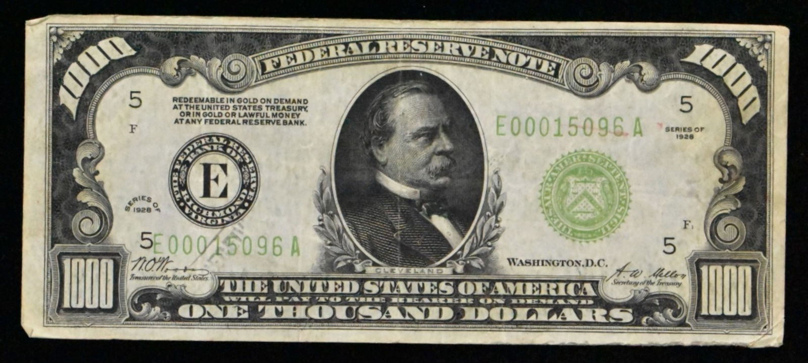 1928 $1,000 Federal Reserve Note (1 of 2)