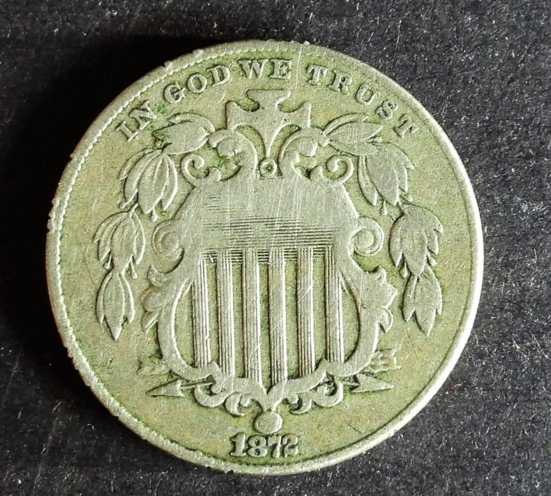 1872 Shield Nickel - 2