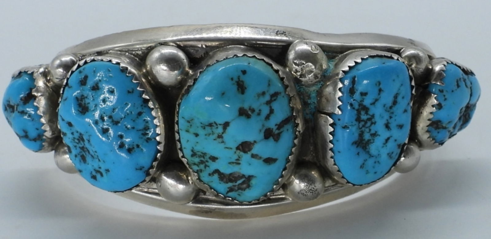 Navajo Turquoise Sterling Cuff Bracelet (1 of 4)