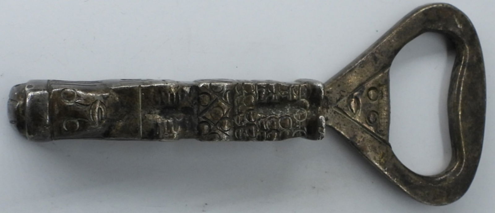 Industria Peruana Heavy Bottle Opener-s900: Industria Peruana - silver 900 (not sterling) bottle opener. This is a very heavy piece! (45 dwt)