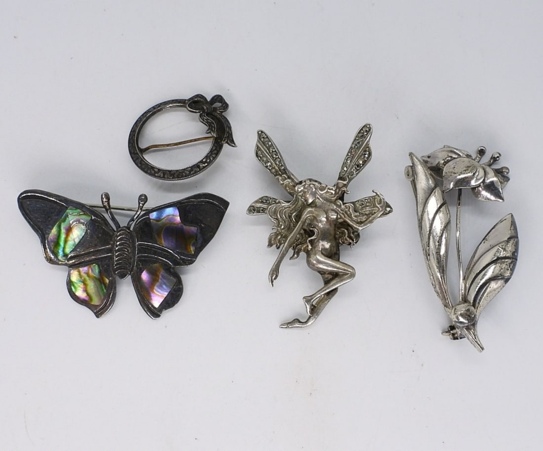 Four Vintage Sterling Brooches (1 of 2)
