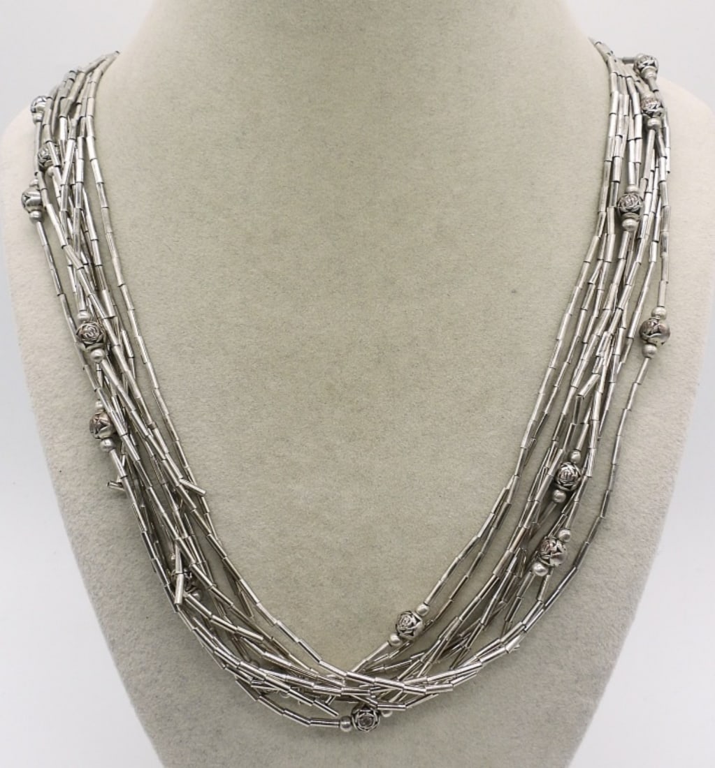 Liquid Sterling Beaded Necklace (1 of 2)
