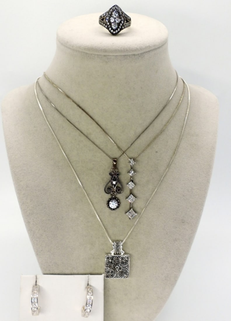 Marcasite & CZ Sterling Necklaces & More (1 of 3)