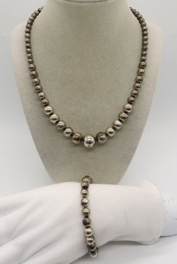 Vintage Sterling Beaded Ball Necklace & More (1 of 2)