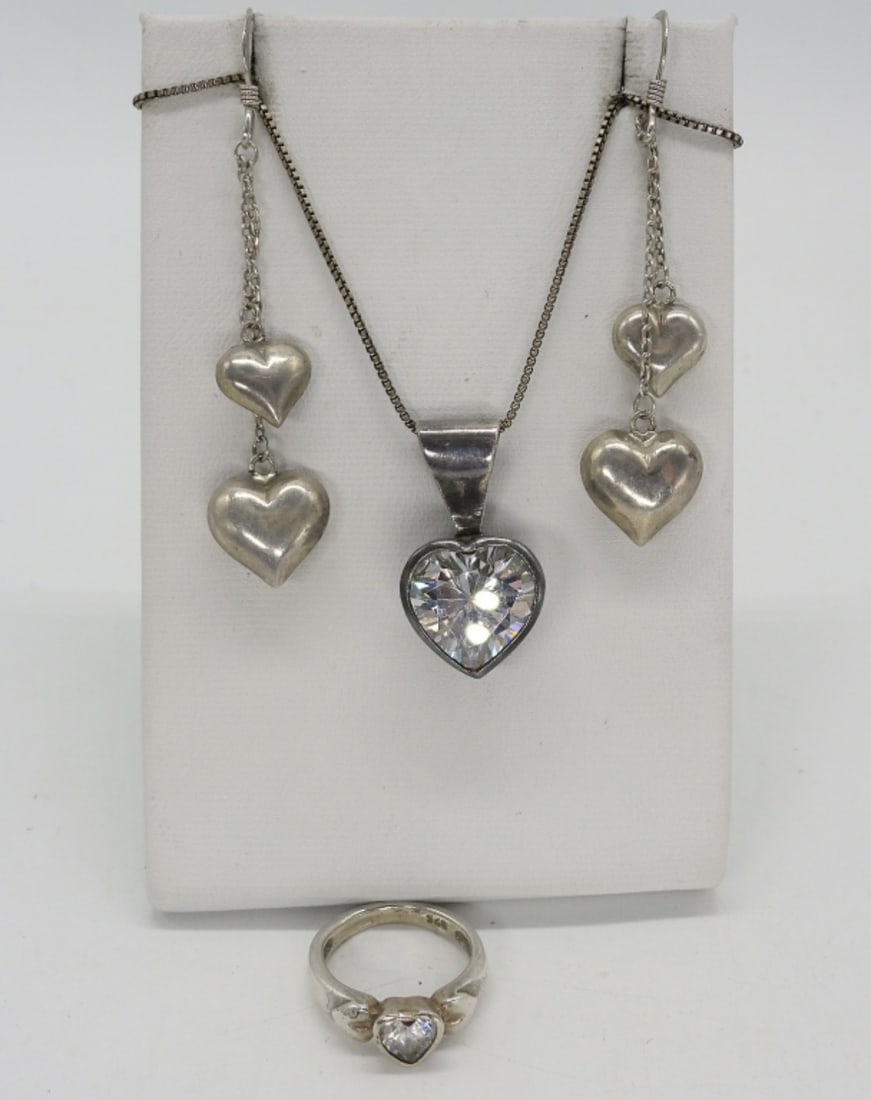Heart Shaped Sterling Set (1 of 1)