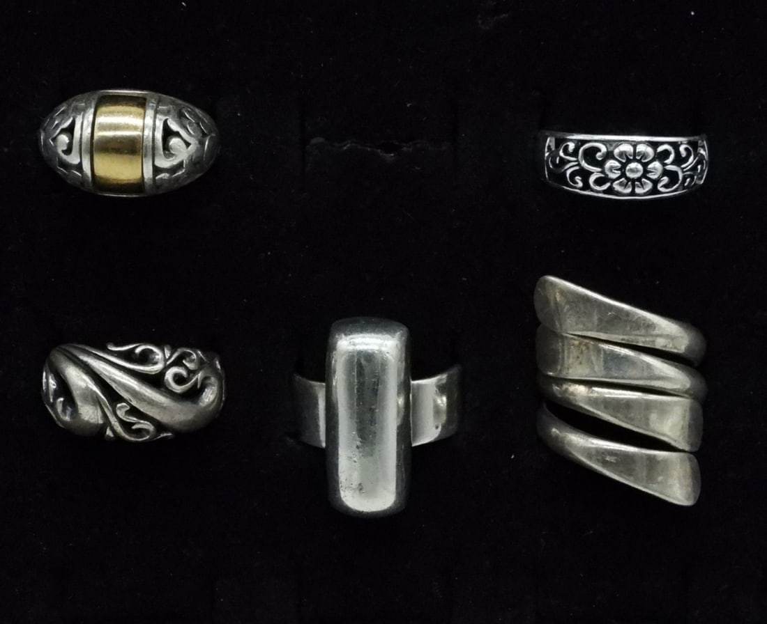 5 Sterling Fashion Rings (1 of 2)