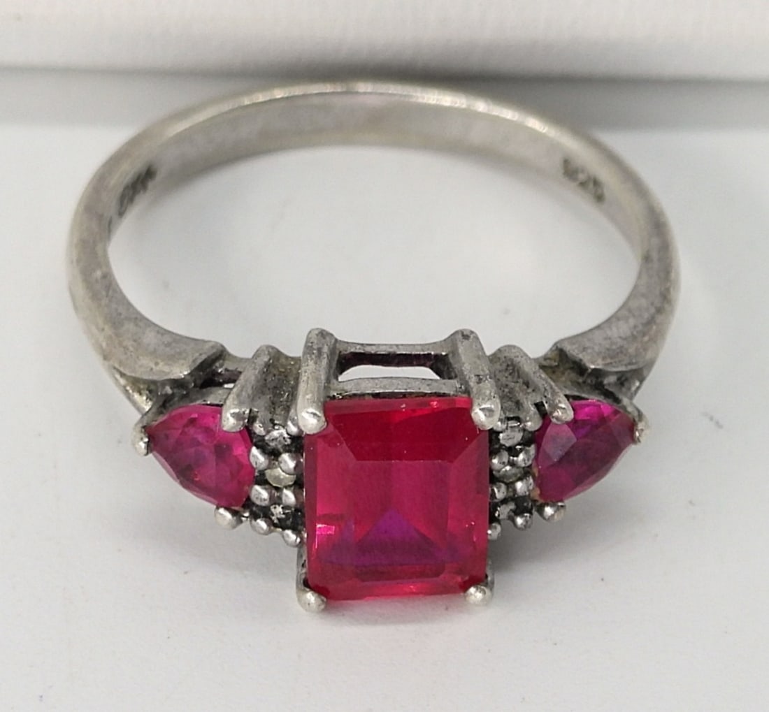 Simulated Ruby & Garnet 925 Necklace & More - 2