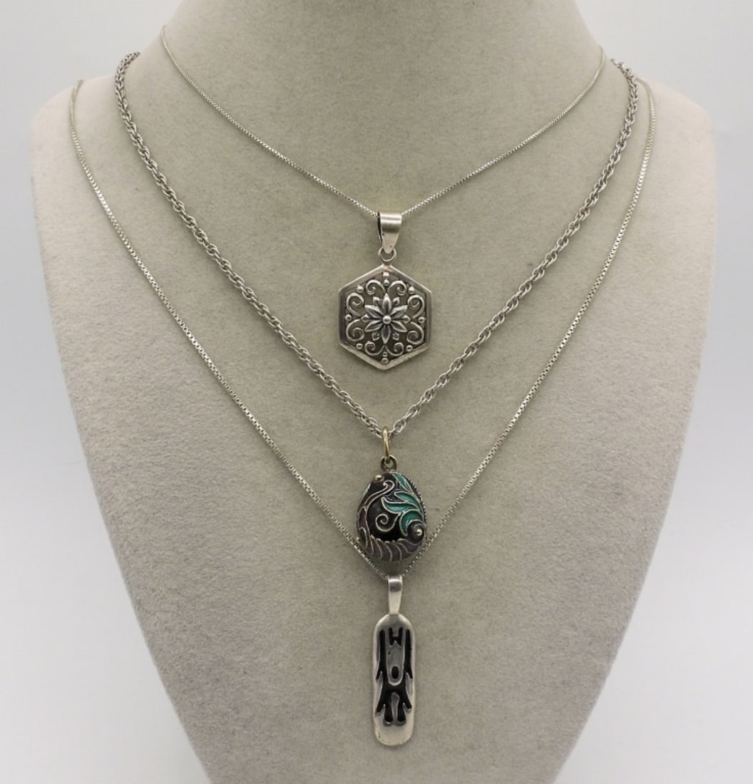3 Sterling Fashion Necklaces (1 of 3)