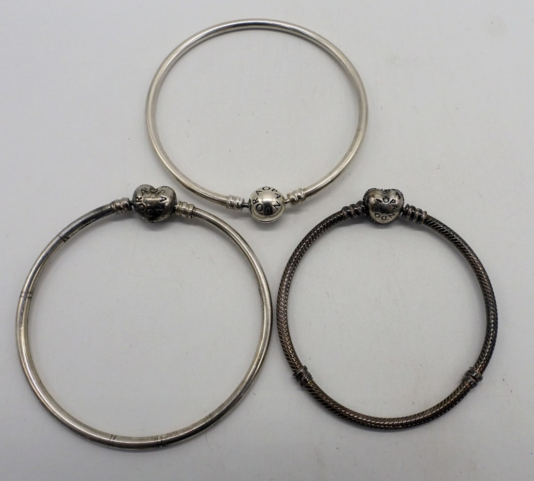 3 Sterling Pandora Charm Bracelets (1 of 2)