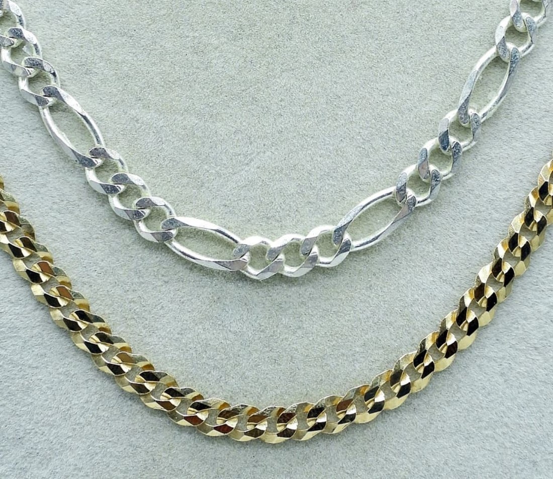 Two Sterling Chain Necklaces - 2